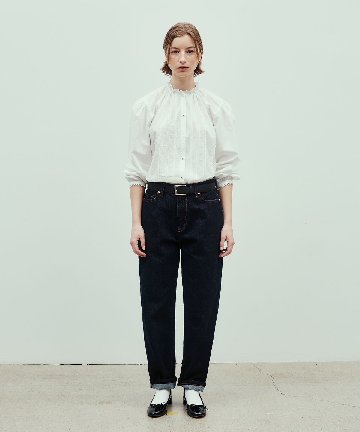 유니폼브릿지(UNIFORM BRIDGE) lace blouse(womens) white