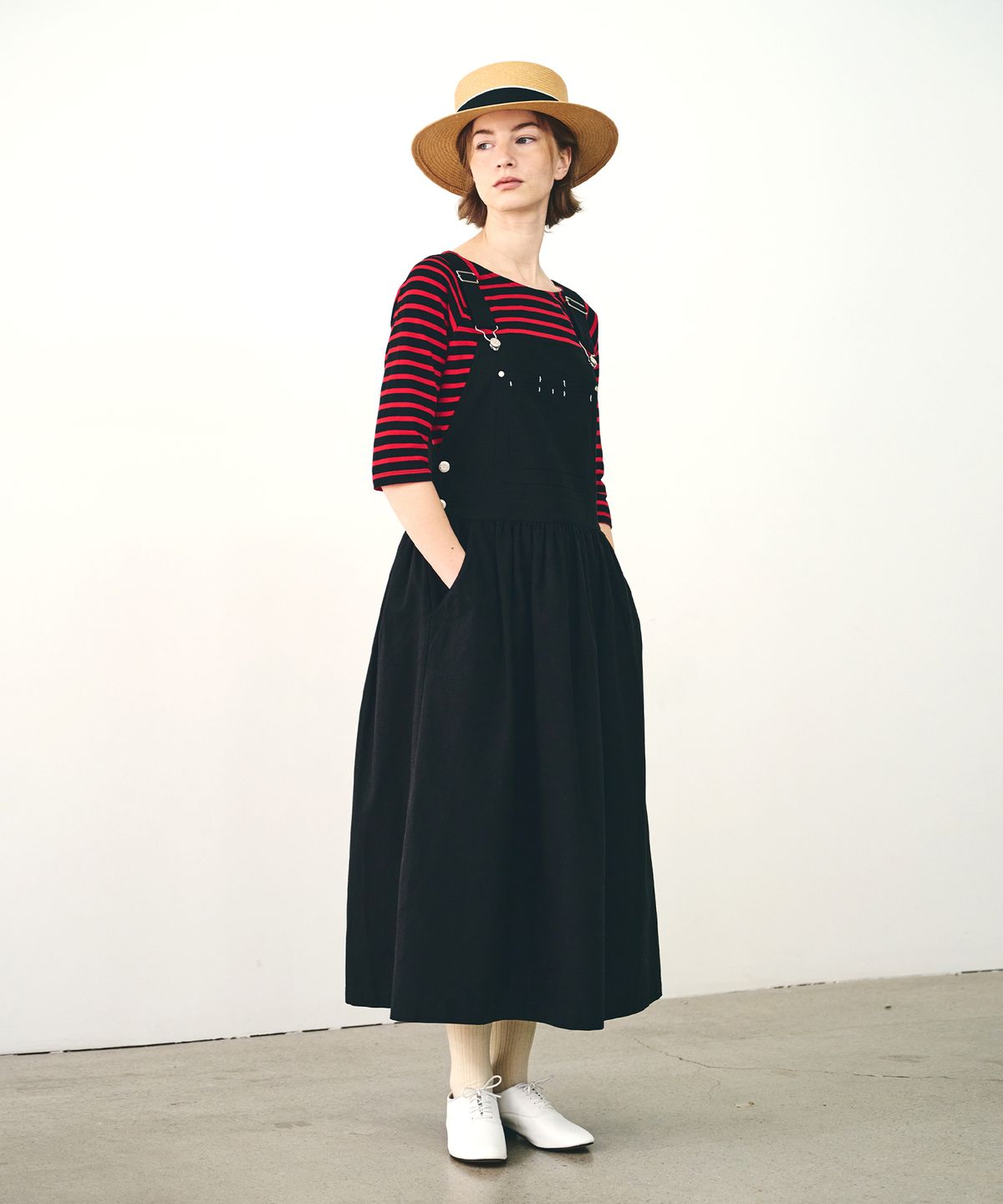유니폼브릿지(UNIFORM BRIDGE) overall one-piece(womens) black
