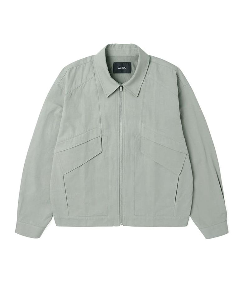 남성 홑겹 플랩포켓 집업 점퍼 (LT-KHAKI) (HA3UJ13-62)
