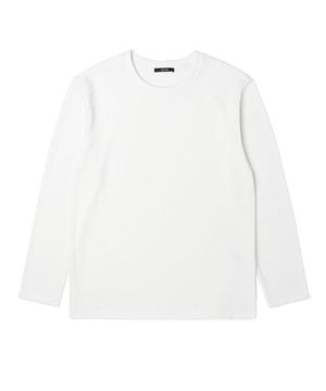 남성 와플 조직 긴팔 라운드 티셔츠 (O-WHITE) (HA2LT01-33)