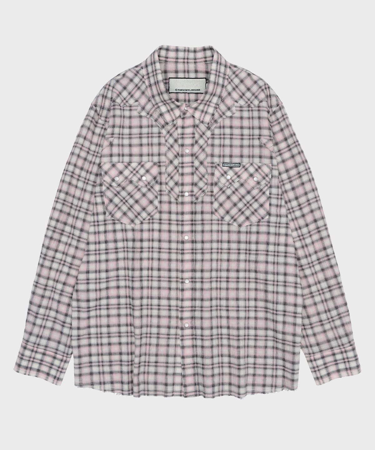 더바이닐하우스(THEVINYLHOUSE) WESTERN CHECK SHIRTS PINK (VH2ESUW321A)