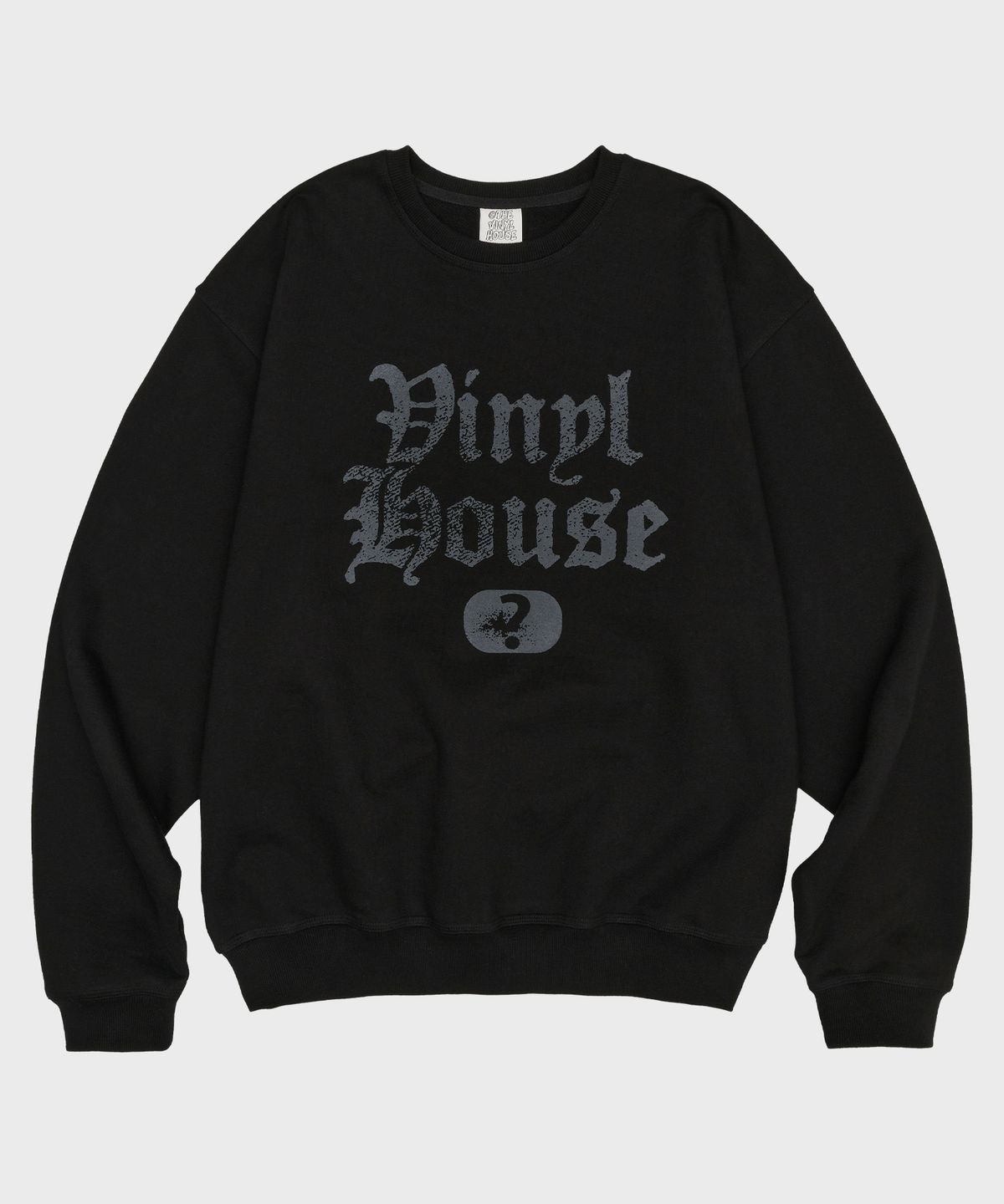 더바이닐하우스(THEVINYLHOUSE) QUESTION MARK SWEATSHIRT BLACK (VH2ESUM440A)