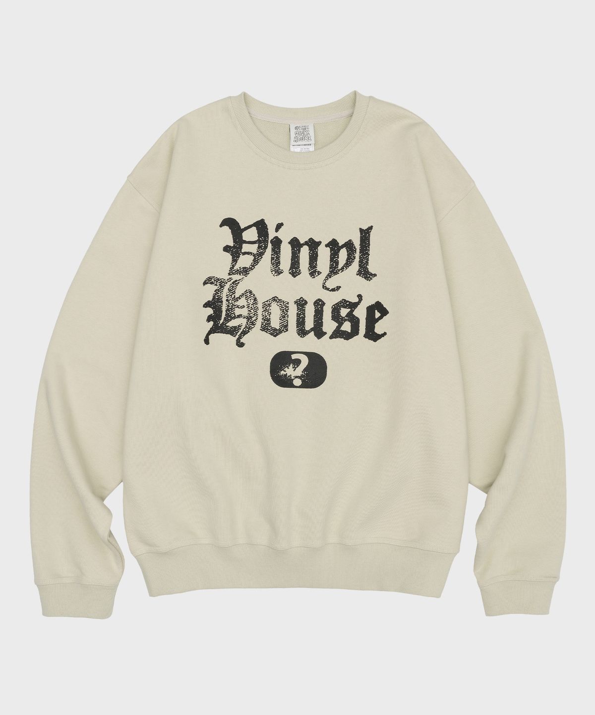 더바이닐하우스(THEVINYLHOUSE) QUESTION MARK SWEATSHIRT SAND (VH2ESUM440A)