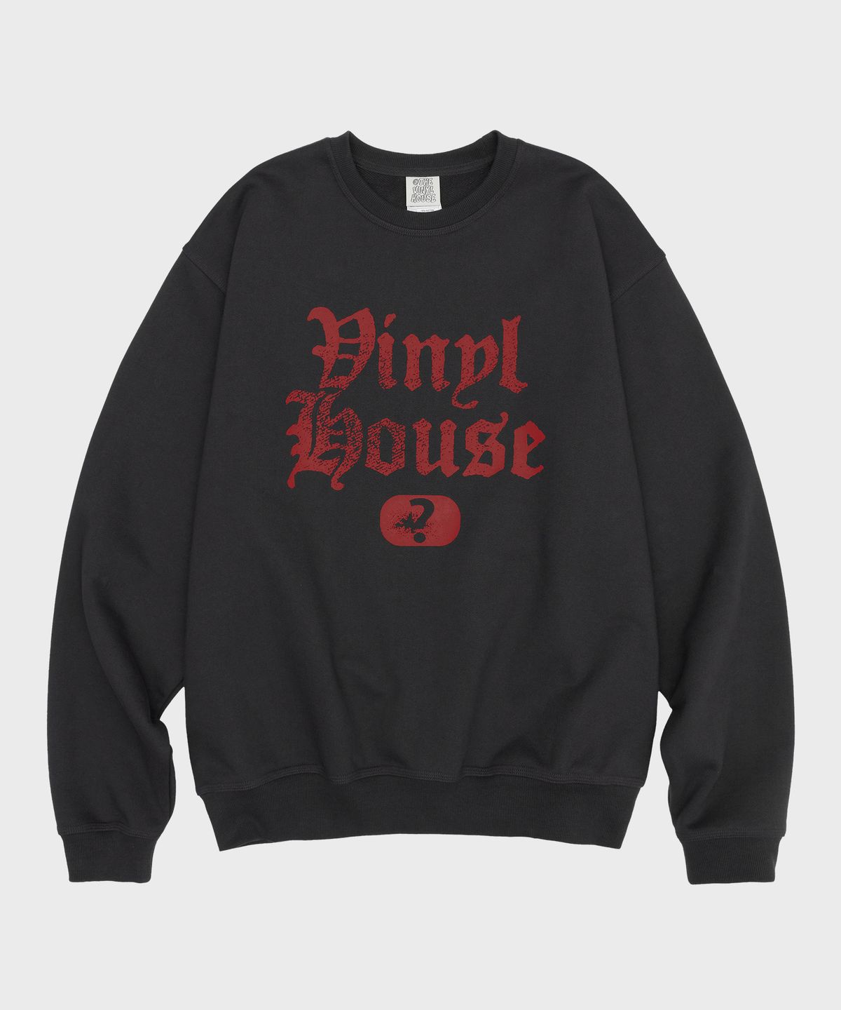 더바이닐하우스(THEVINYLHOUSE) QUESTION MARK SWEATSHIRT CHARCOAL (VH2ESUM440A)