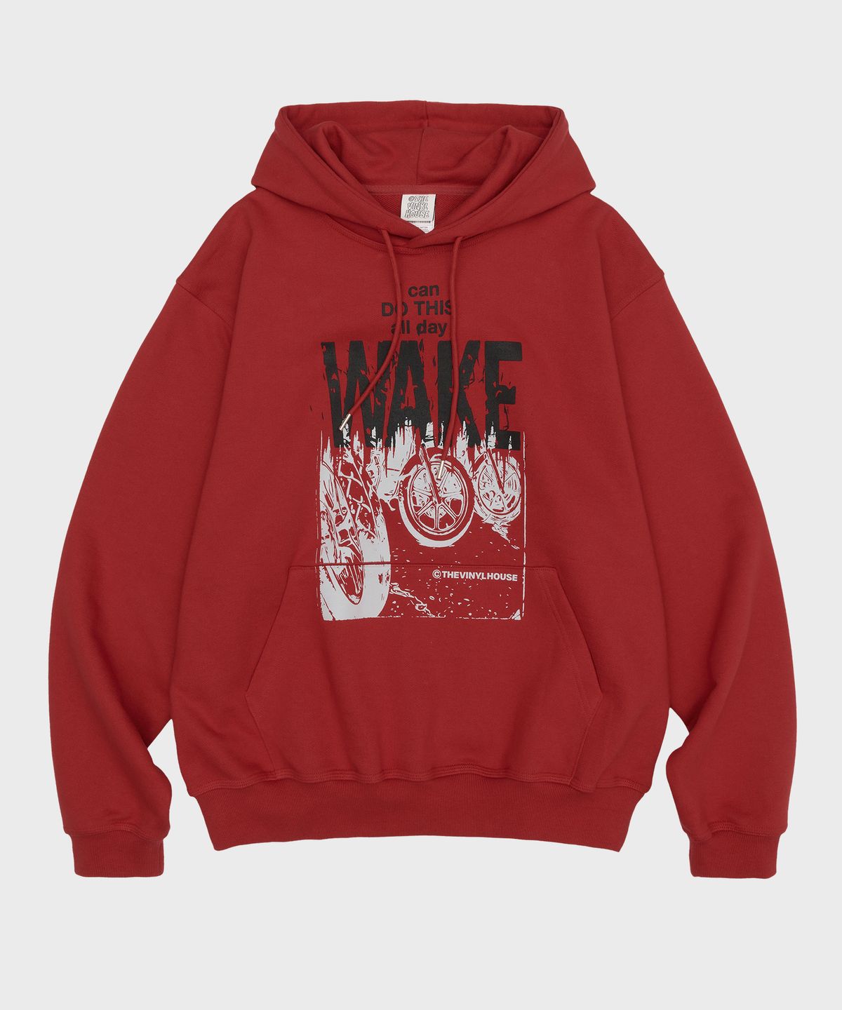 더바이닐하우스(THEVINYLHOUSE) WAKE HOODIE RED (VH2ESUM400A)