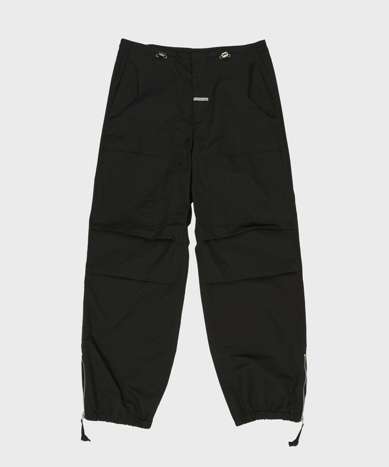 SIDE ZIP PARACHUTE PANTS BLACK (VH2ESUPA11A)