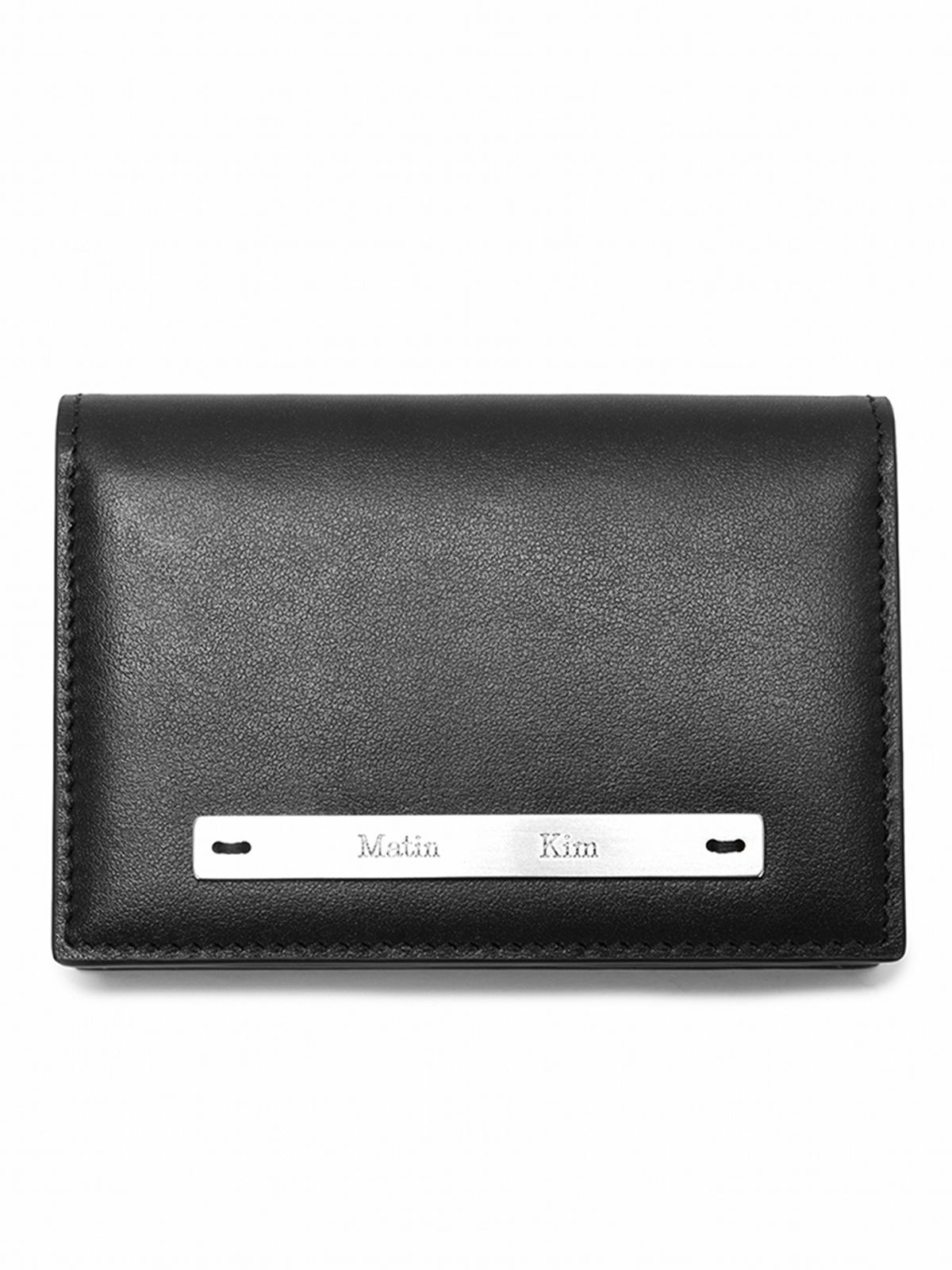 마뗑킴(MATIN KIM) SLIM METAL BUSINESS WALLET IN BLACK
