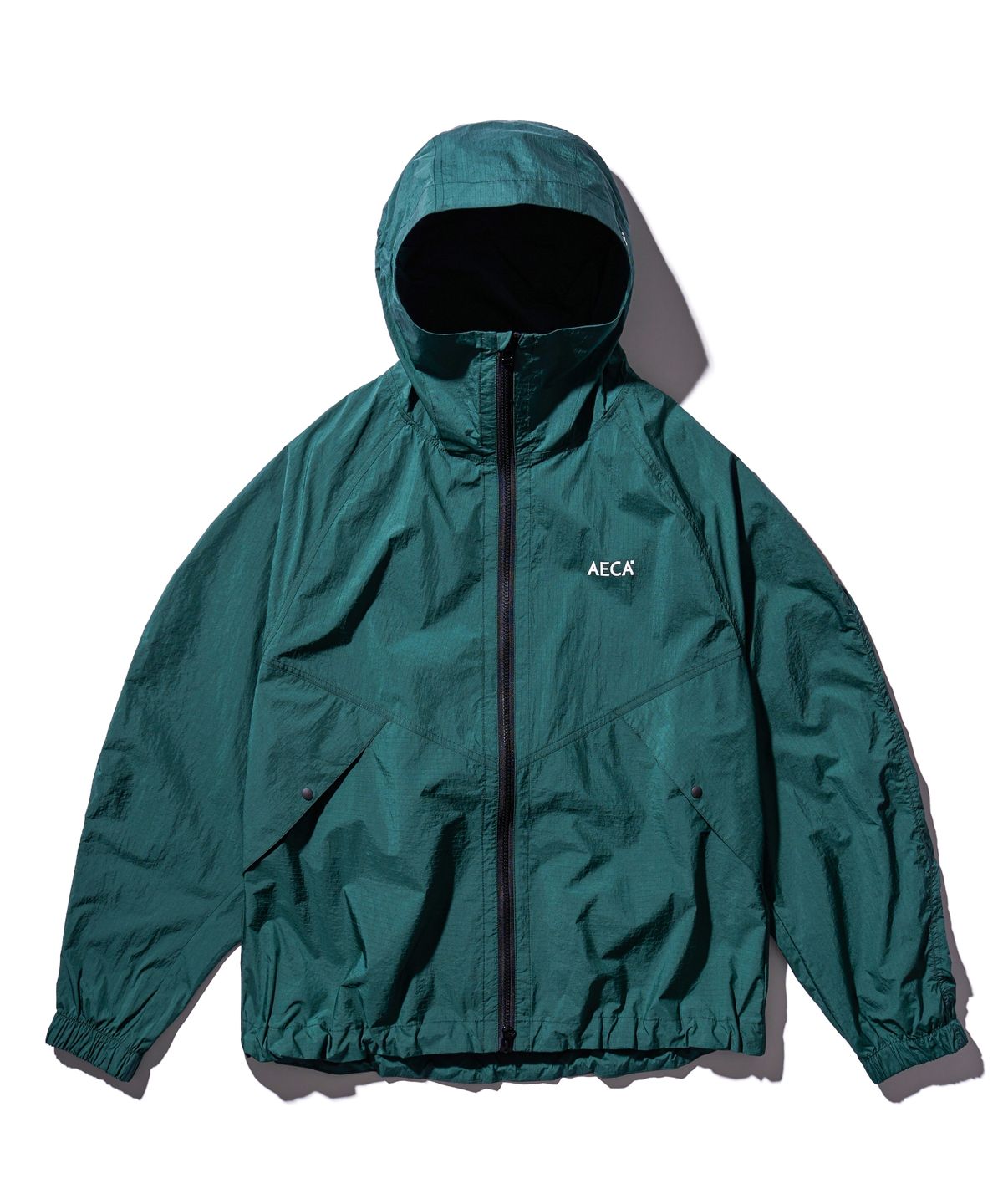 에이카화이트(AECA) WASHED NYLON WIND BREAKER-DARK GREEN