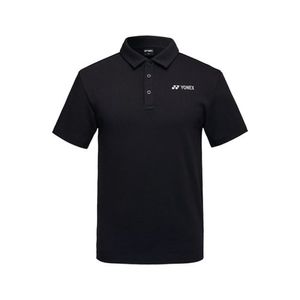 241TS061U 블랙 공용 오버핏 로고 포인트 카라 반팔 티셔츠