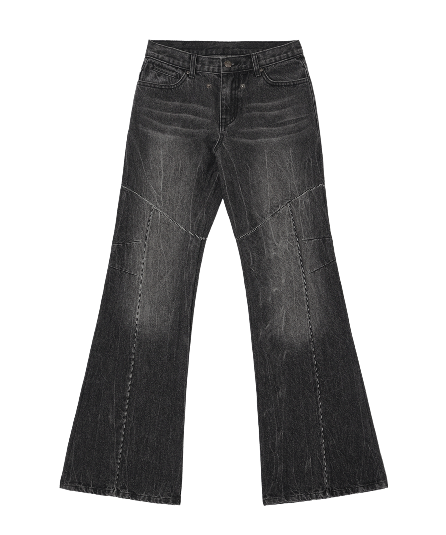 ◆ojos◆ Crack Washed Denim Pants Charcoal 24SS-PT01-CC MUSINSA公式 | OJOS Crack Washed Denim Pants / Charcoal