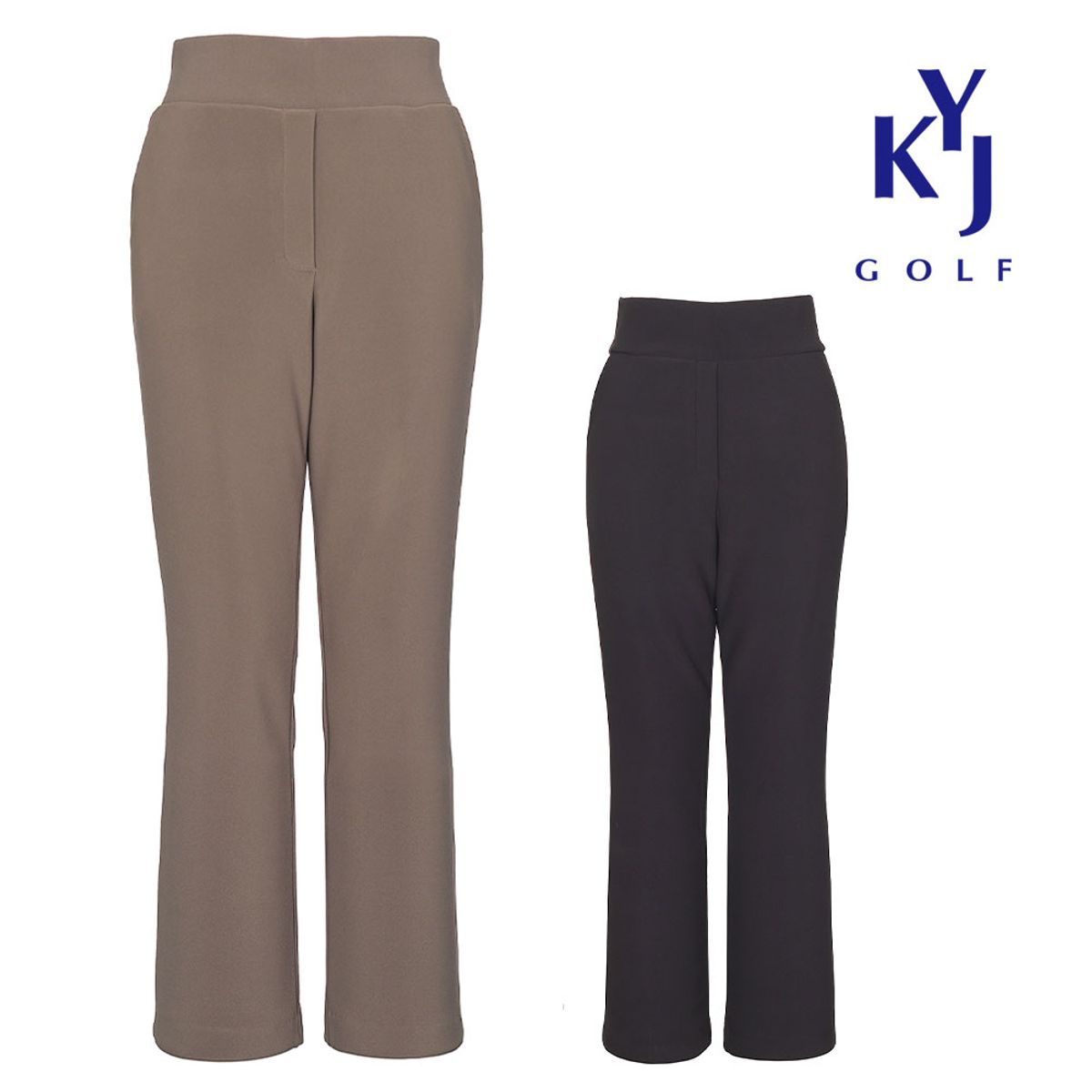 김영주 골프(KIM YOUNG JOO GOLF) 여성 나팔 부츠컷 바지 보정 겨울기모 스판 골프 팬츠 KNWLSL78