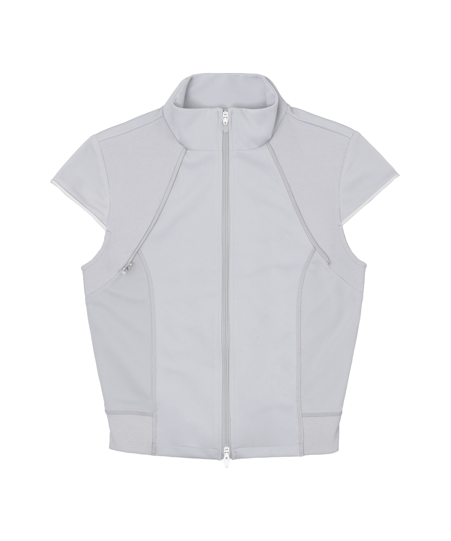 MUSINSA | OJOS Capsleeve Jersey Track Zip-up / Grey