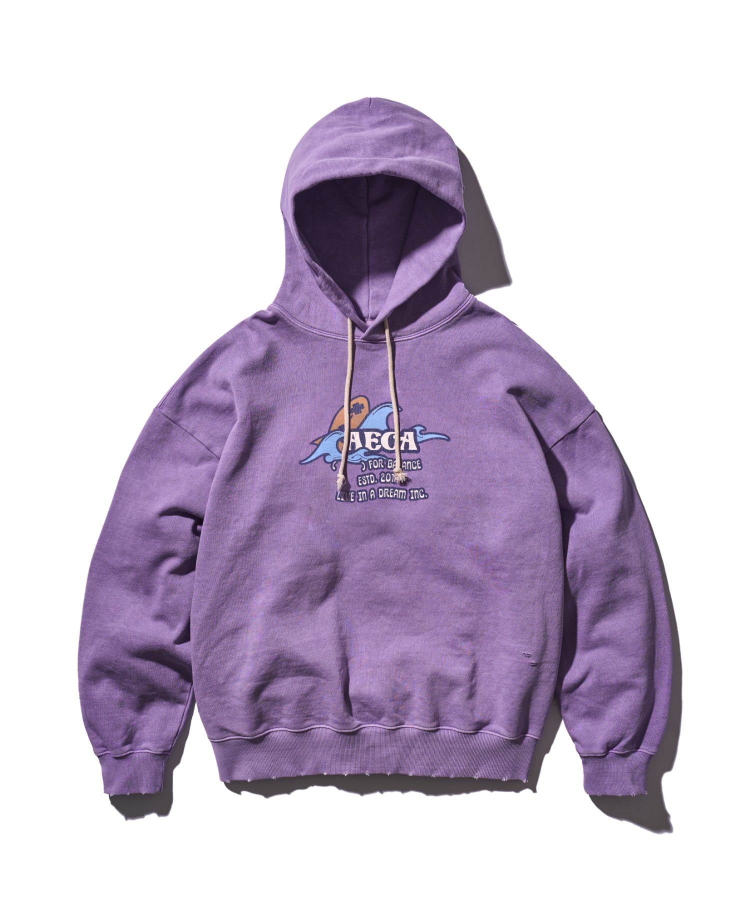 パーカー・フーディ AECA WHITE AECA WAVE HOODIEWASHED PURPLE MUSINSA | AECA WHITE AECA WAVE HOODIE-WASHED PURPLE