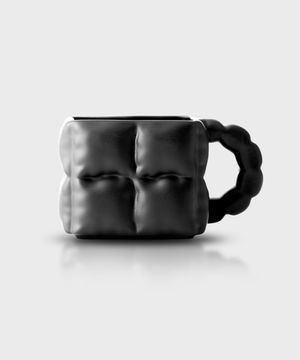 패딩 컵 매트 블랙