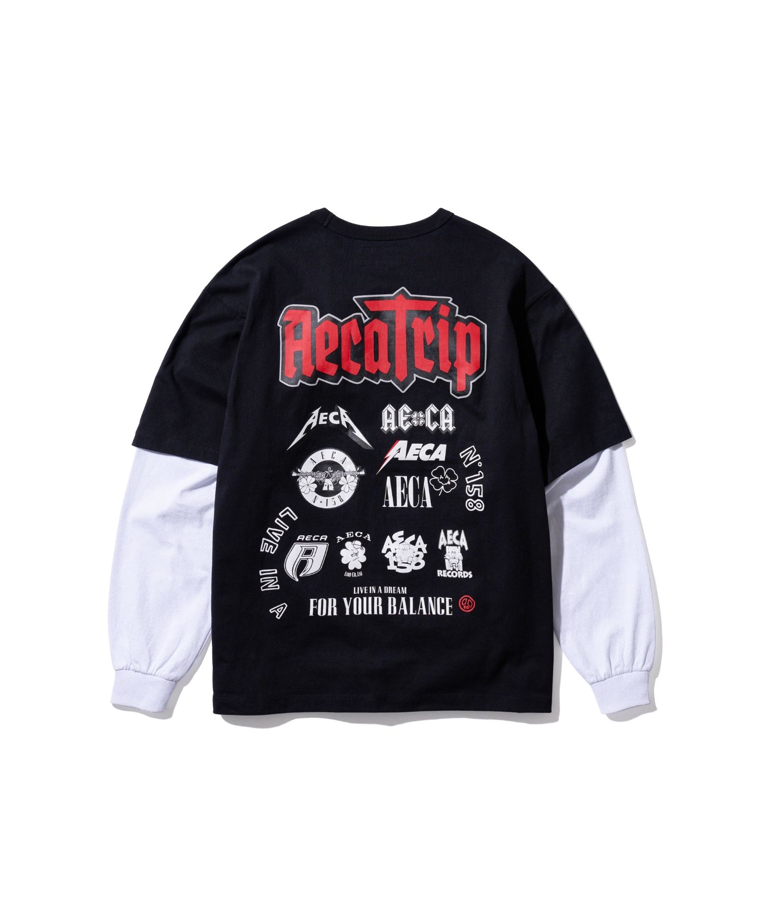 AECA WHITE AECA TOUR LAYERED Tシャツ BK AECA WHITE AECA TOUR LAYERED Tシャツ BK (AECA WHITE/Tシャツ