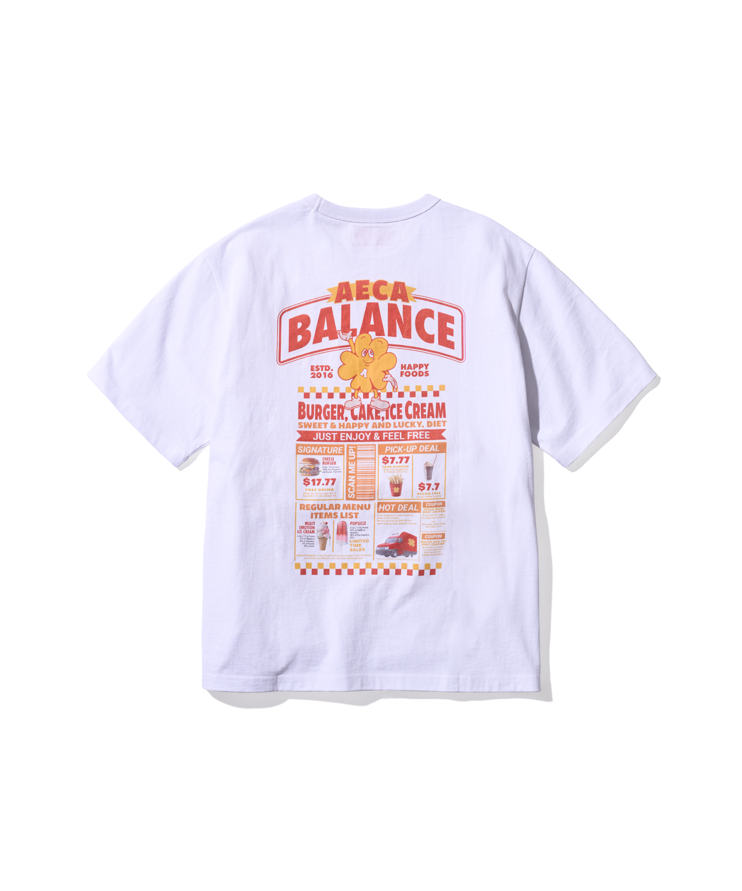 AECA WHITE AECA BALANCE SHOP FLYERS Tシャツ 2colors AECA WHITE AECA BALANCE SHOP FLYERS Tシャツ 2colors (AECA