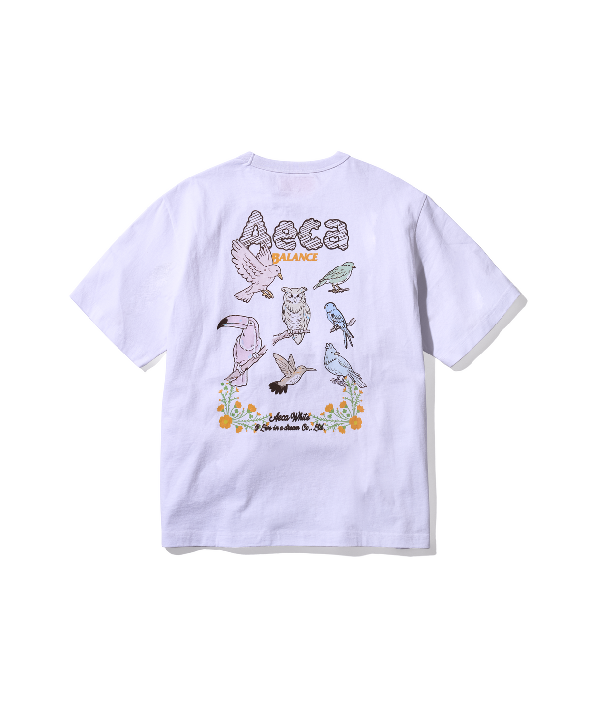 에이카화이트(AECA) AECA BIRDS HALF SLEEVE-WHITE