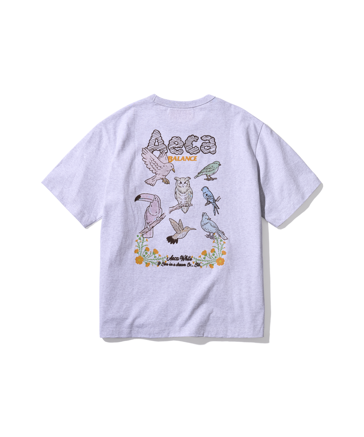 에이카화이트(AECA) AECA BIRDS HALF SLEEVE-LIGHT GREY