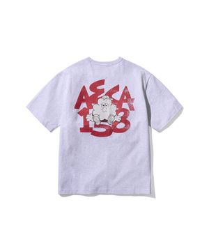 BAD CLOVER BOY RECORDS HALF SLEEVE-LIGHT GREY