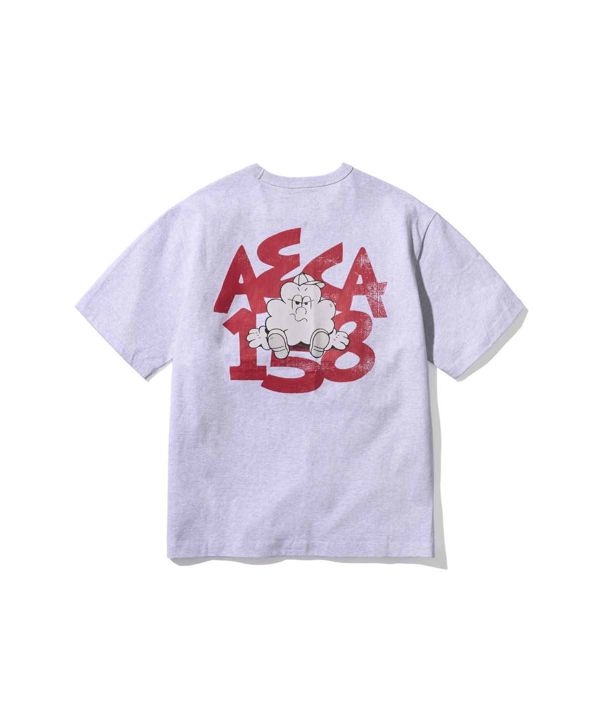 에이카화이트(AECA) BAD CLOVER BOY RECORDS HALF SLEEVE-LIGHT GREY