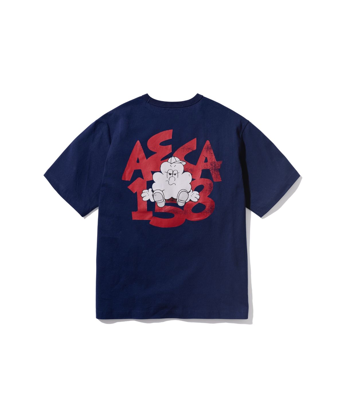 에이카화이트(AECA) BAD CLOVER BOY RECORDS HALF SLEEVE-NAVY