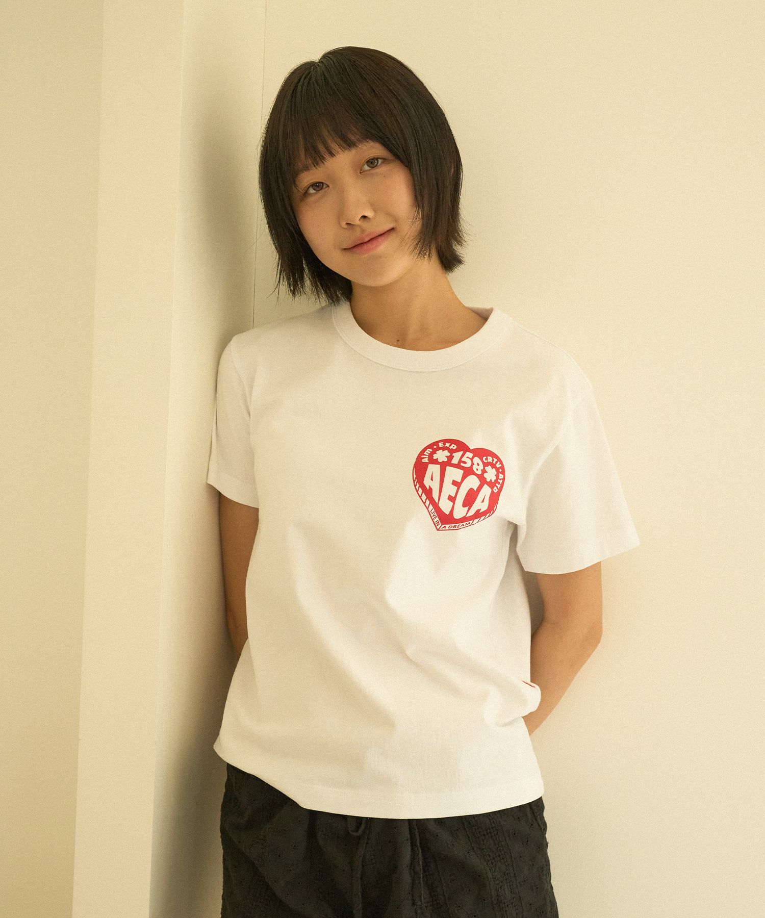 【韓国AECA WHITE エイカホワイト】AECA LOVE HALF SLEEVE MUSINSA | AECA WHITE AECA LOVE HALF SLEEVE-WHITE