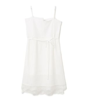 언발란스 레이스 미디 드레스 [화이트]