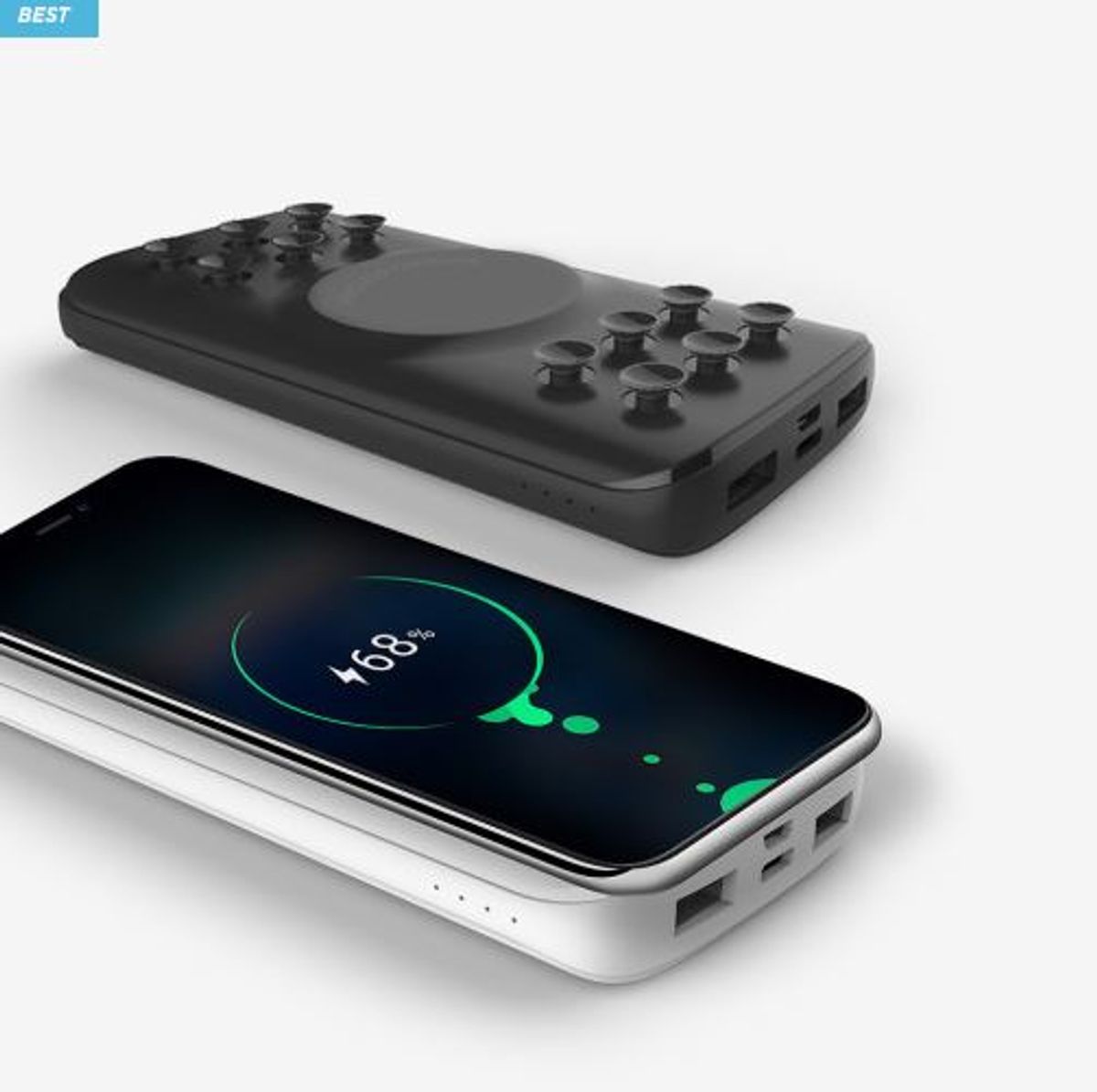 쿨린(COOLEAN) 흡착식 무선 고속충전 보조배터리 10000mAh CL300