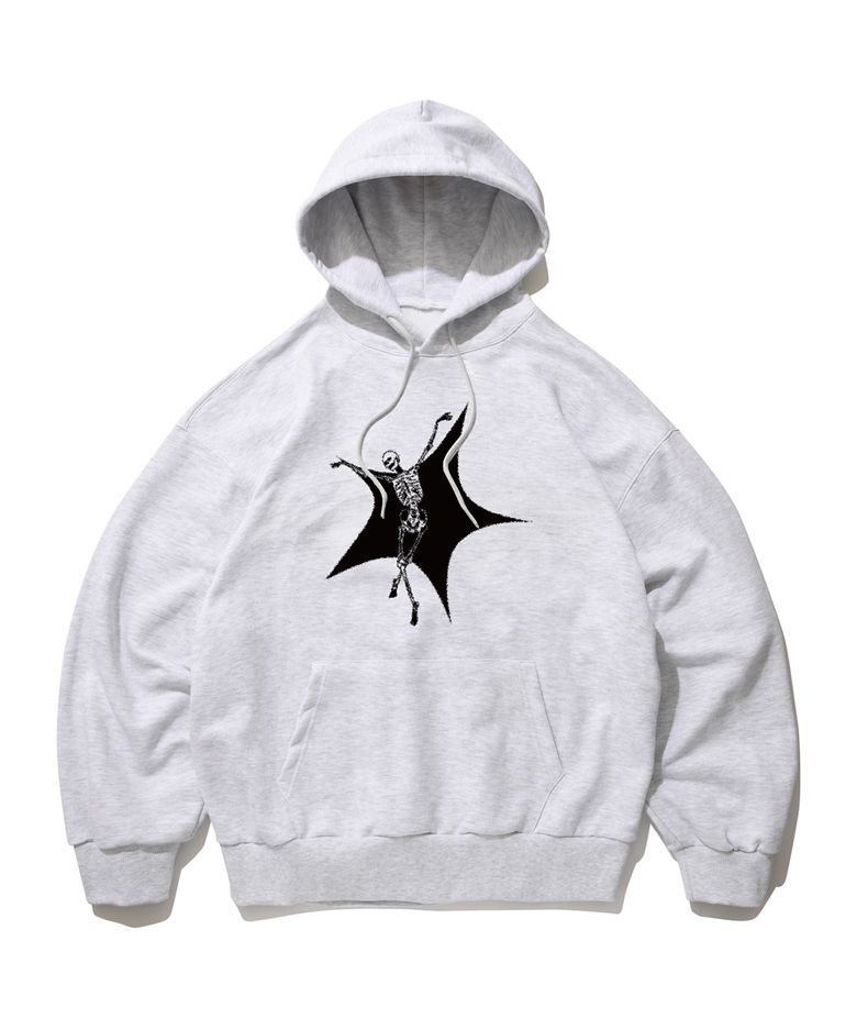 SKULL STAR HOODIE [MELANGE GRAY]