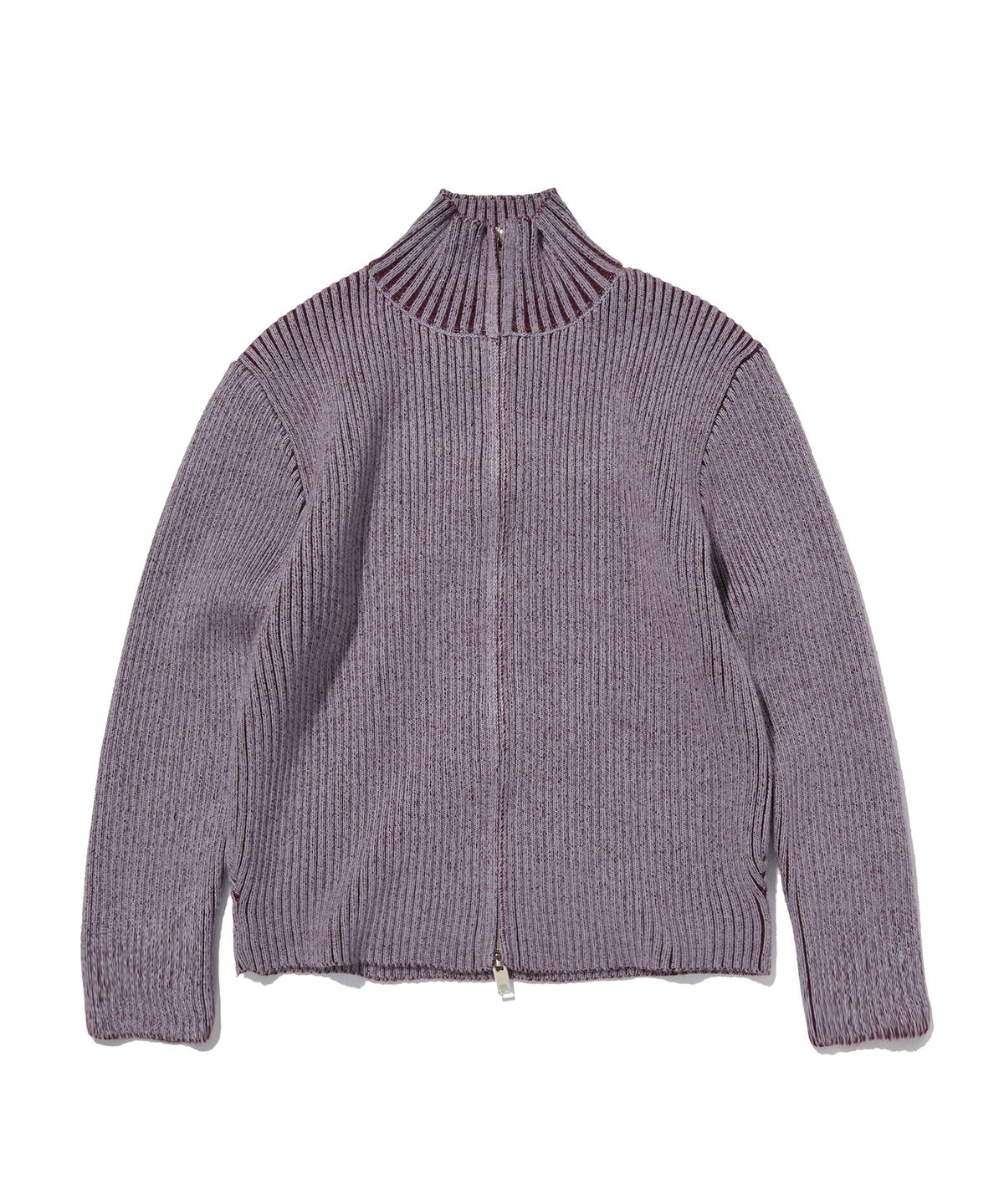 스웨이드(SUADE) FANCY CROP KNIT ZIP UP [BURGUNDY]
