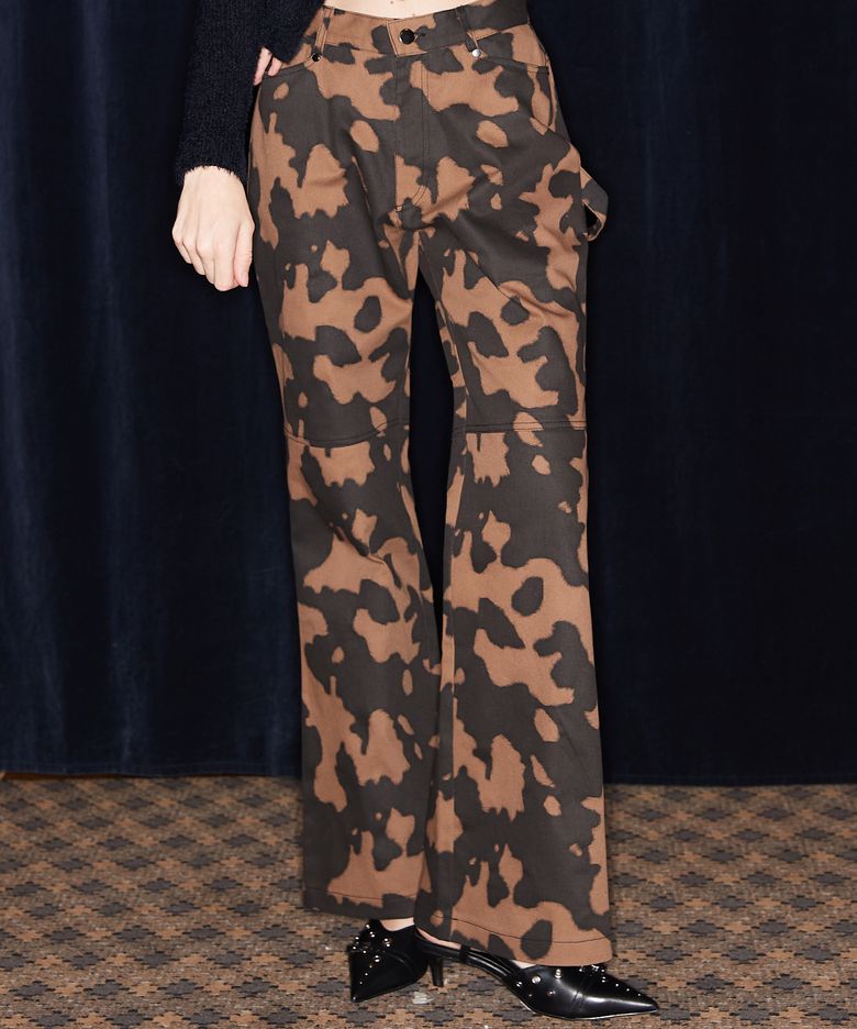NM COW BOOTSCUT PANTS(BROWN)