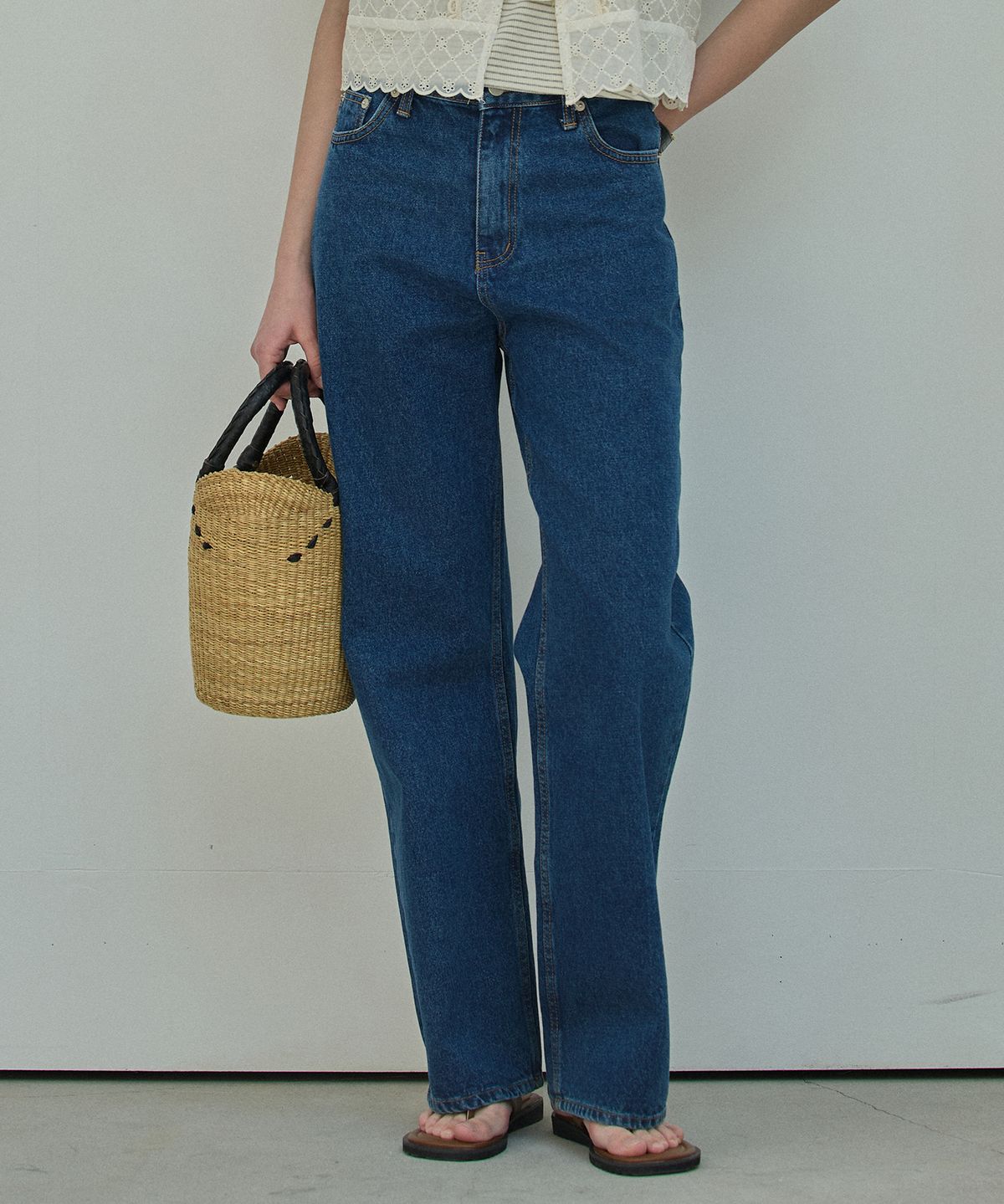 엘리오티(ELLIOTI) Classy Wide Denim Pants_3Color