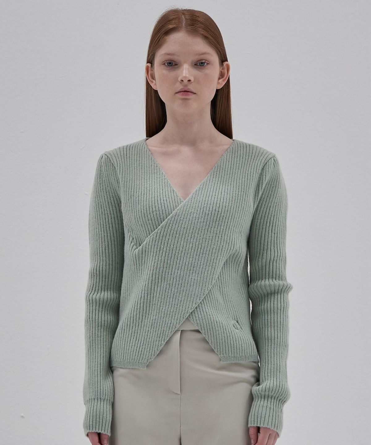 엘리오티(ELLIOTI) Wrap Layered Knit Ts_Mint