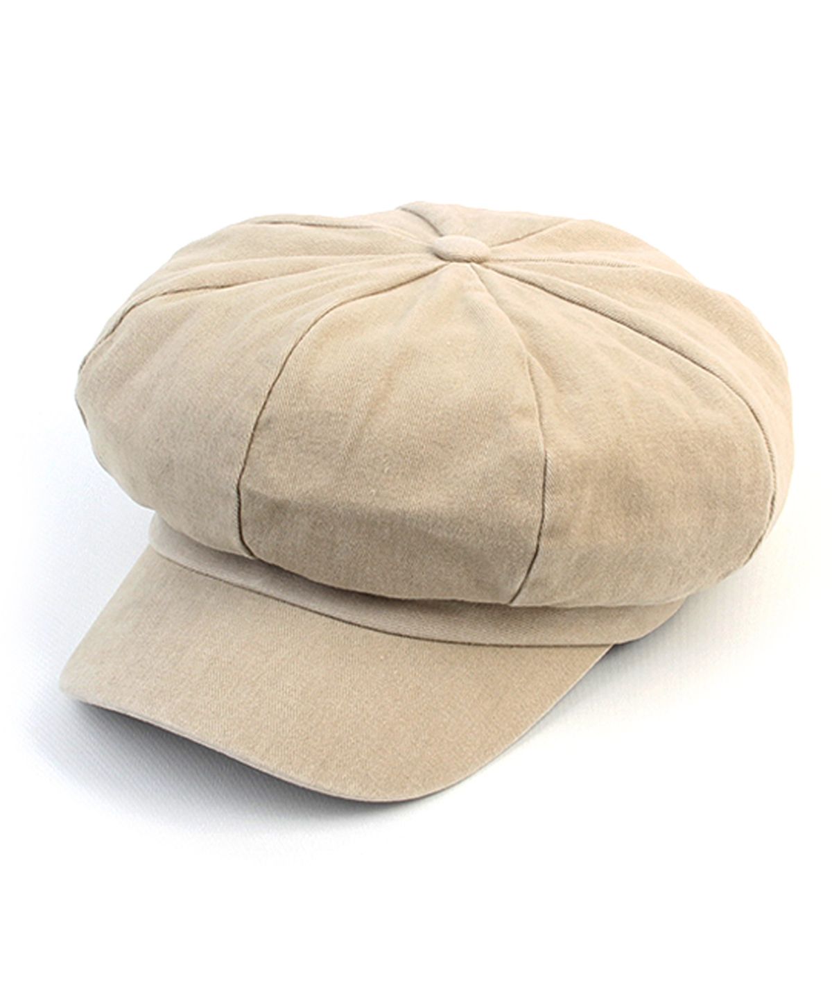 유니버셜 케미스트리(UNIVERSAL CHEMISTRY) Belted Hard Washing Beige Newsboy Cap 뉴스보이캡