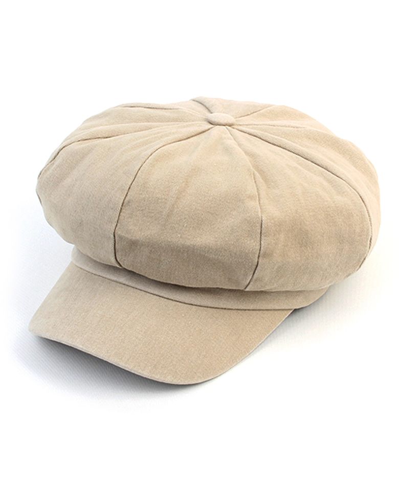 Belted Hard Washing Beige Newsboy Cap 뉴스보이캡