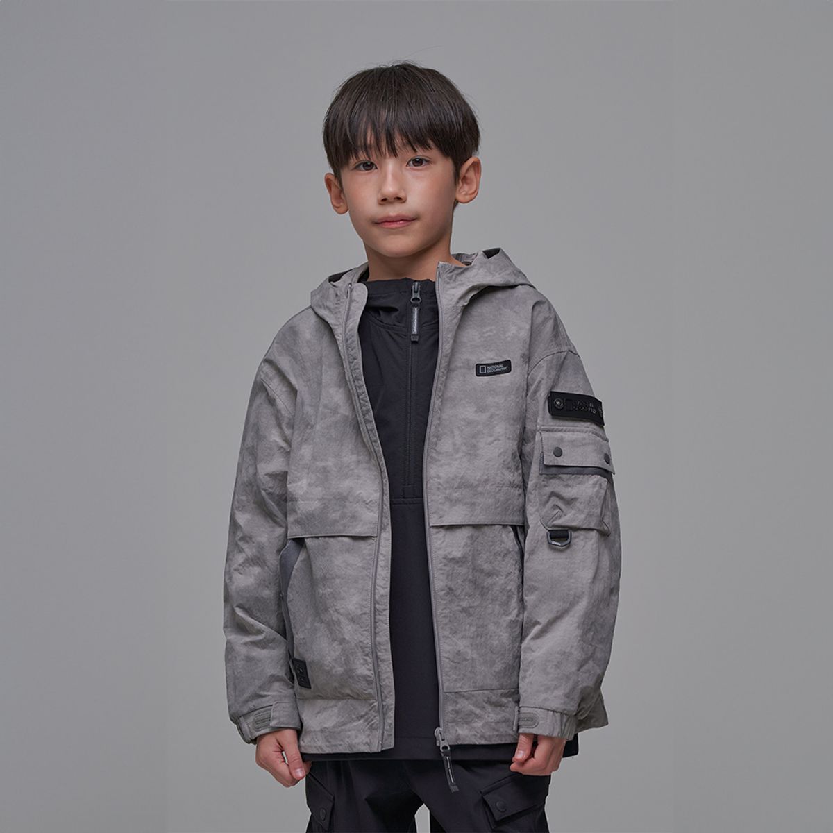 내셔널지오그래픽 키즈(NATIONAL GEOGRAPHIC KIDS) K241UJP830 어드벤처 점퍼  GLACIERGREY