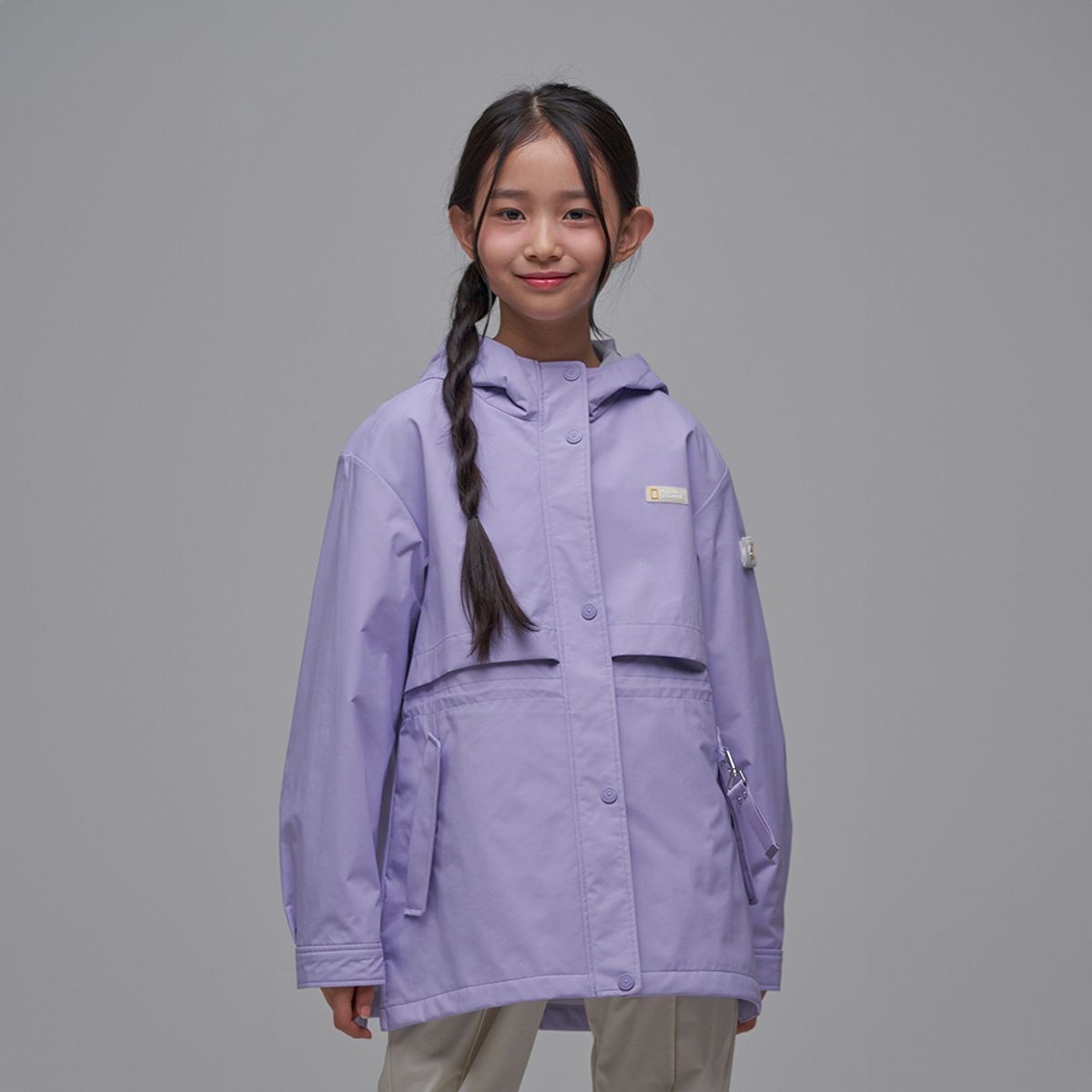 내셔널지오그래픽 키즈(NATIONAL GEOGRAPHIC KIDS) K241GJP910 여아 사파리 웨더 점퍼 LILAC