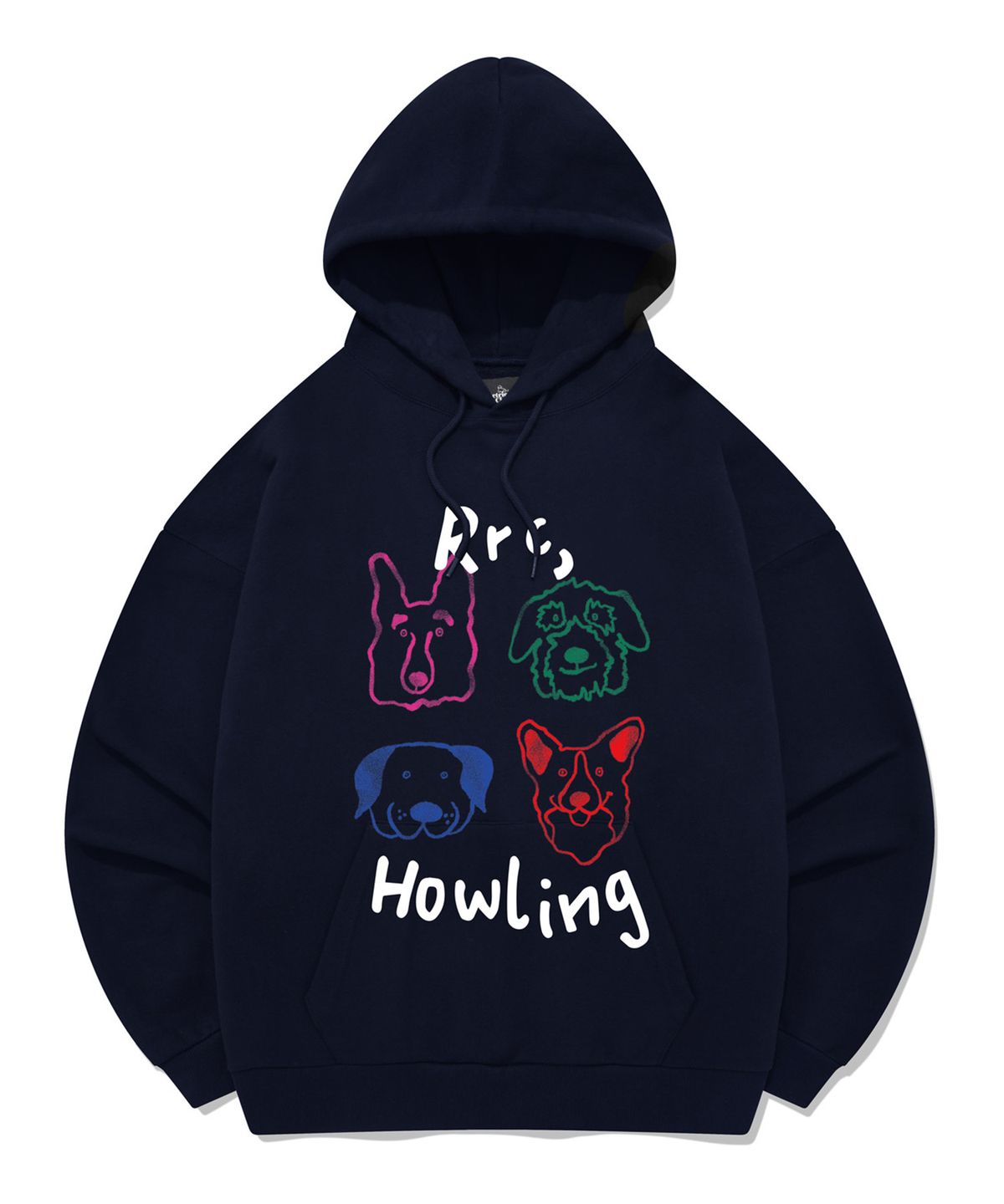 리트리버클럽(RETRIEVER CLUB) COLOR HOWLING HOODIE [NAVY]