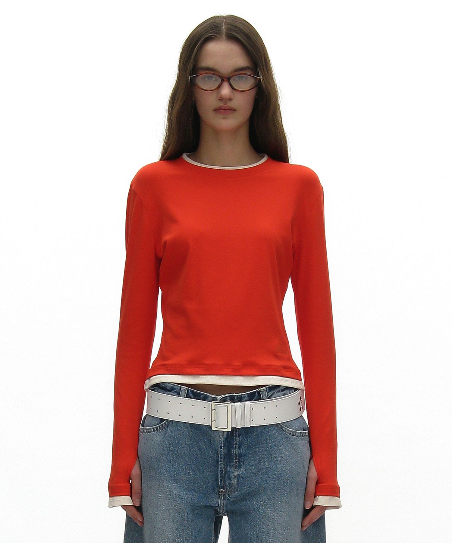 【PARTIMENTO】PW DOUBLE LAYERED LONG SLEEVE TEE fa0a5a829da6f128c3cb2123e9ae08