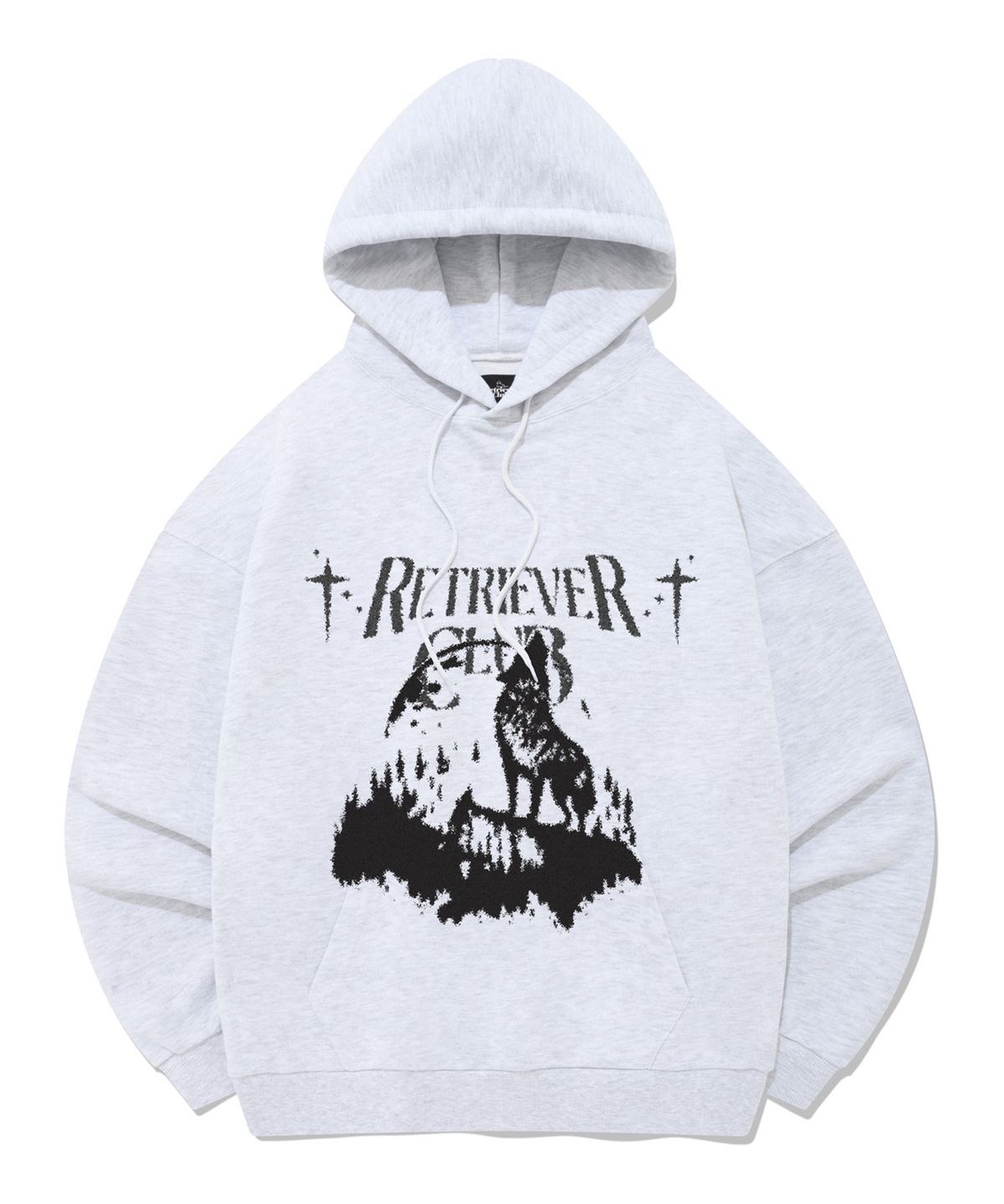 리트리버클럽(RETRIEVER CLUB) WITH THE MOON HOODIE [MELANGE GRAY]