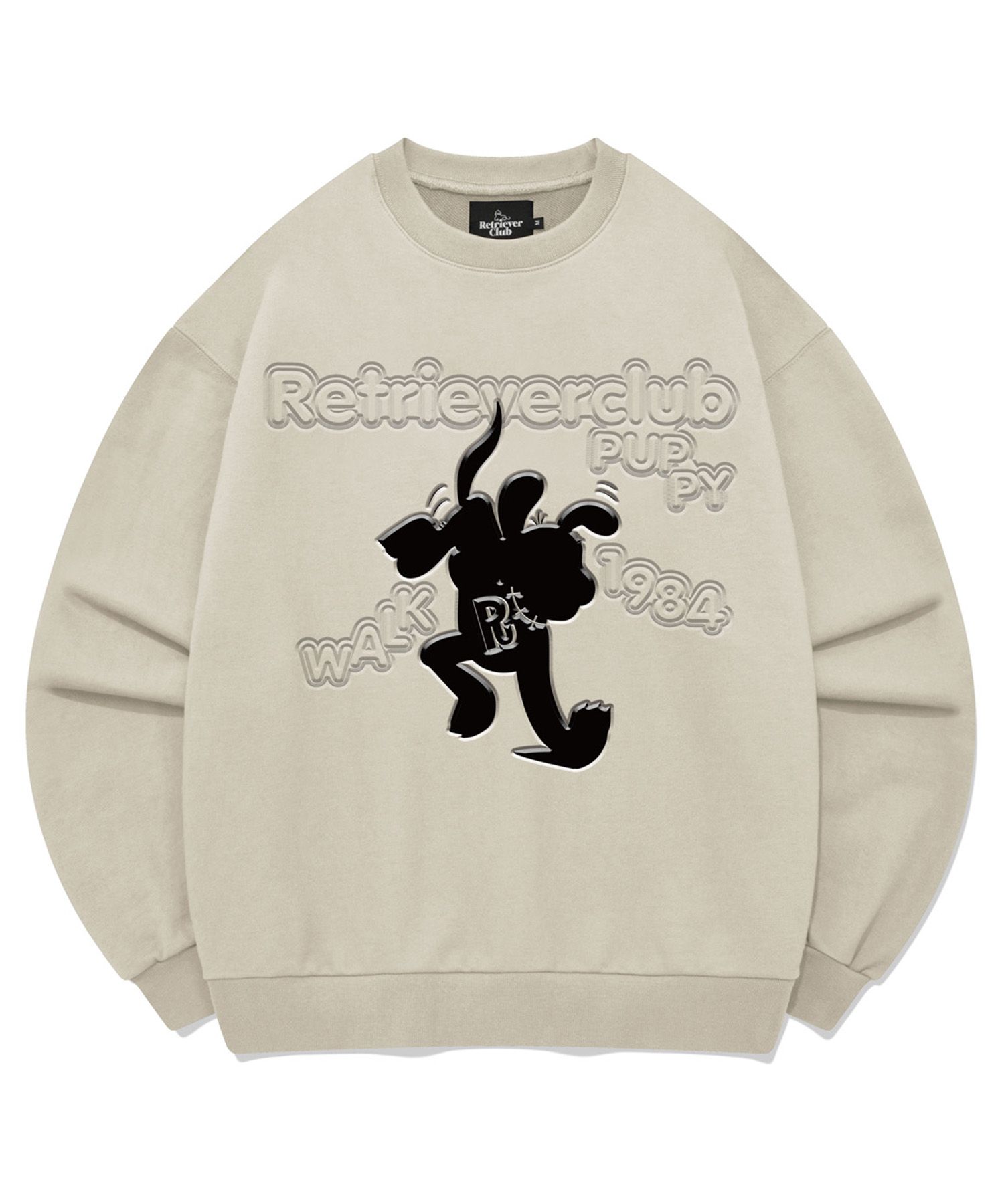 [RETRIEVER CLUB]UNISEX●CARTOON CREWNECK MUSINSA | RETRIEVER CLUB CARTOON CREWNECK [IVORY]