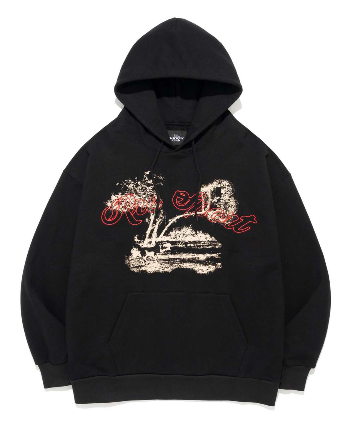 리트리버클럽(RETRIEVER CLUB) FOREST PUPPY HOODIE [BLACK]