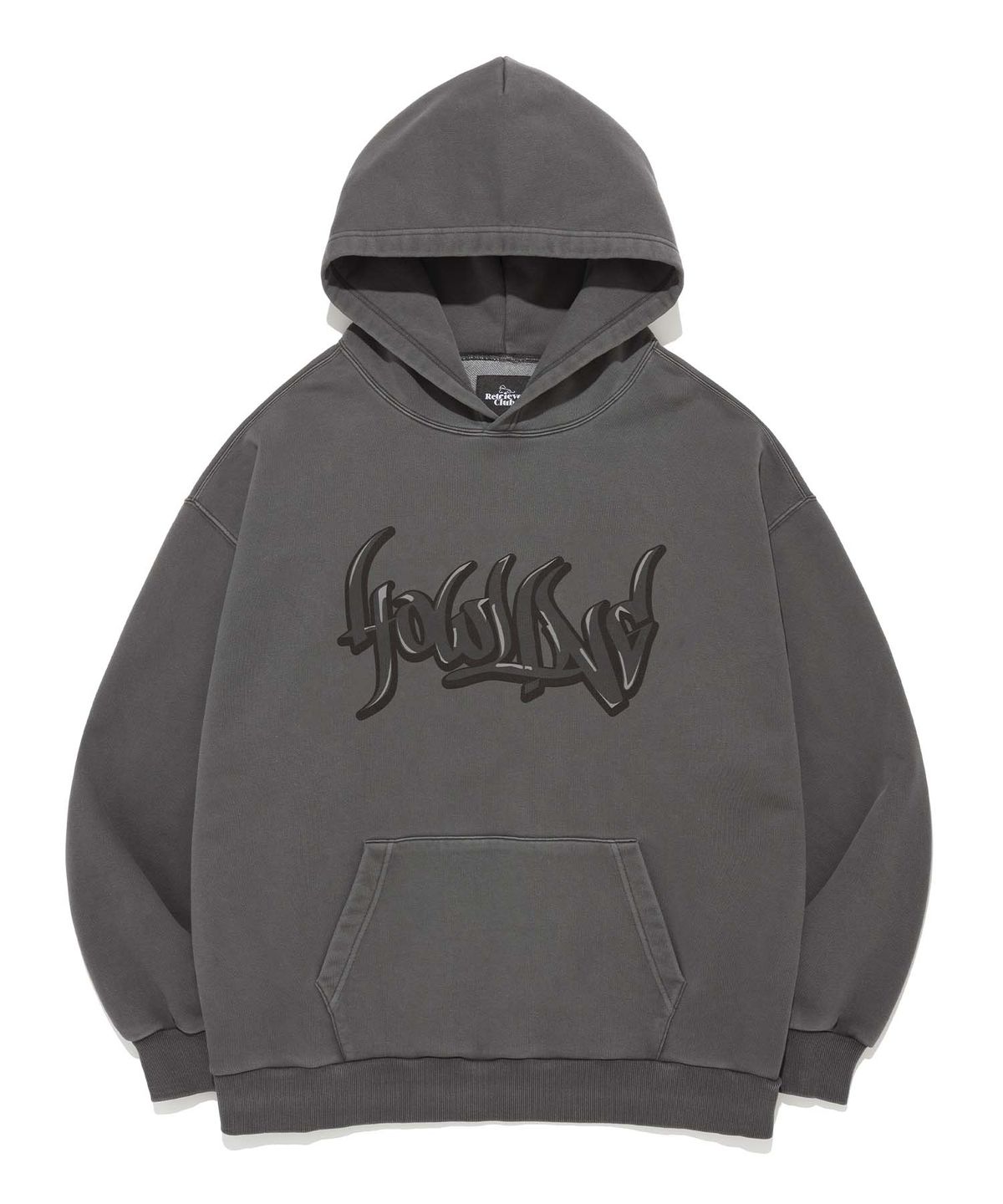리트리버클럽(RETRIEVER CLUB) GRAFFITI HOWLING HOODIE [PIGMENT BLACK]