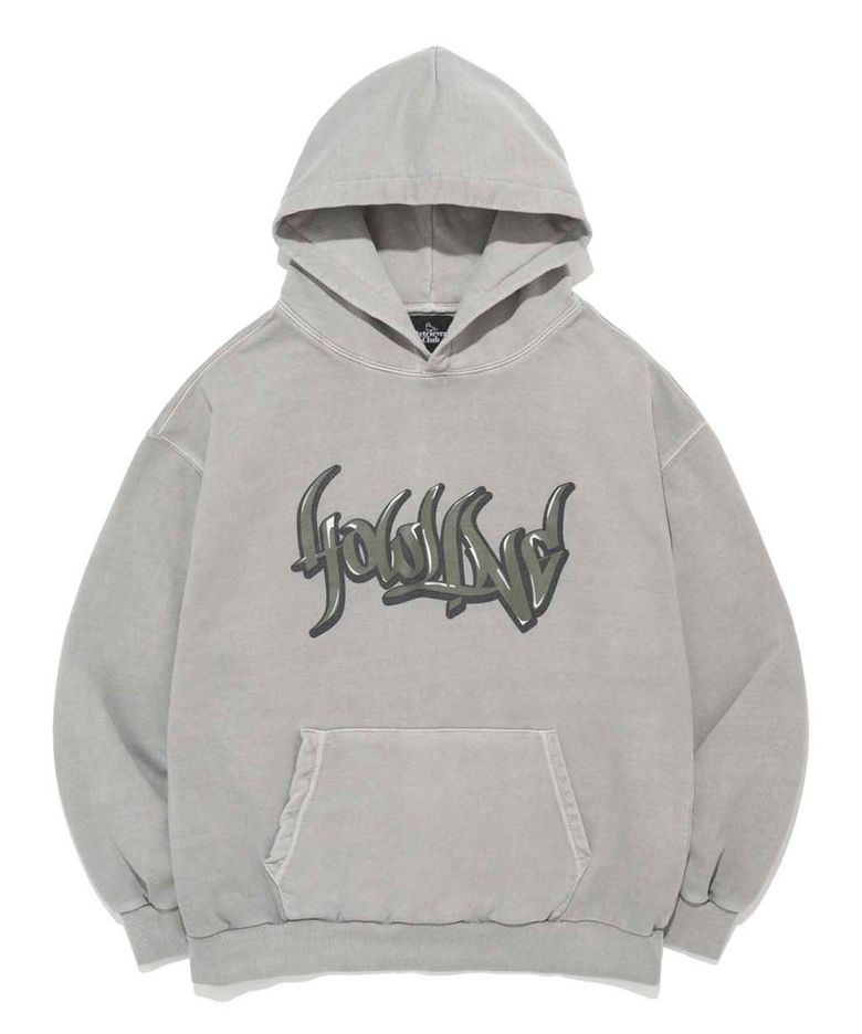 GRAFFITI HOWLING HOODIE [PIGMENT GRAY]