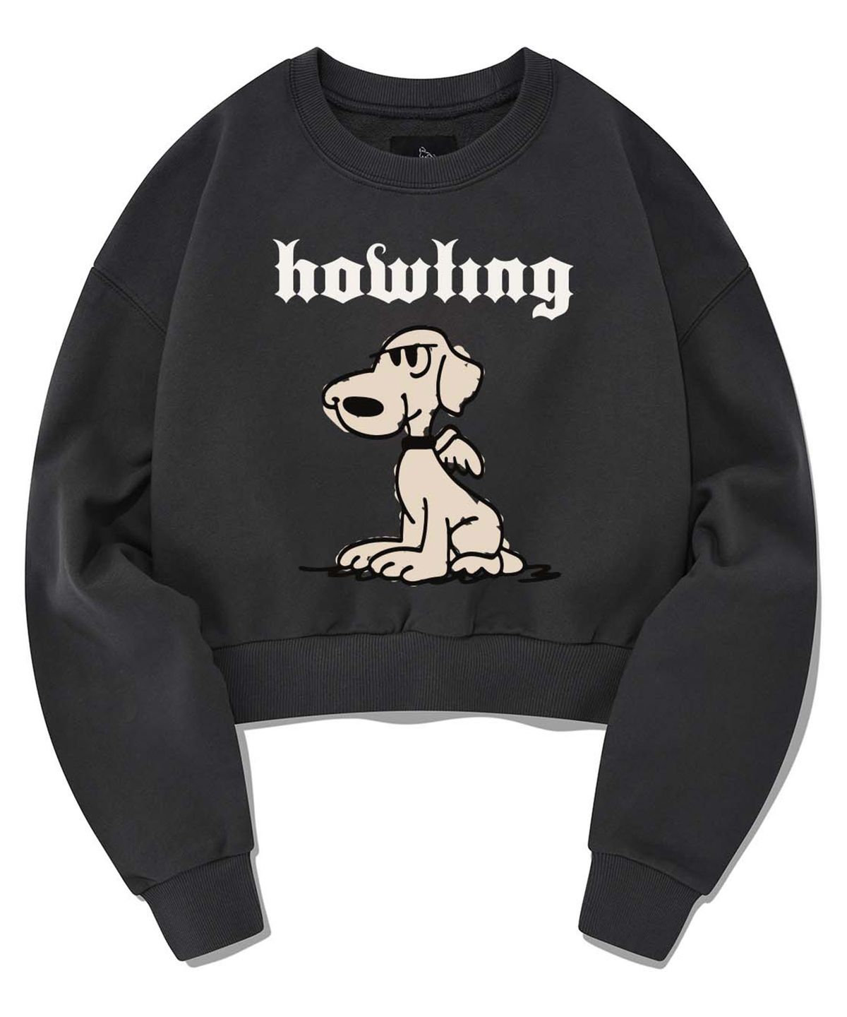 리트리버클럽(RETRIEVER CLUB) ANGEL PUPPY CROP CREWNECK [BLACK]