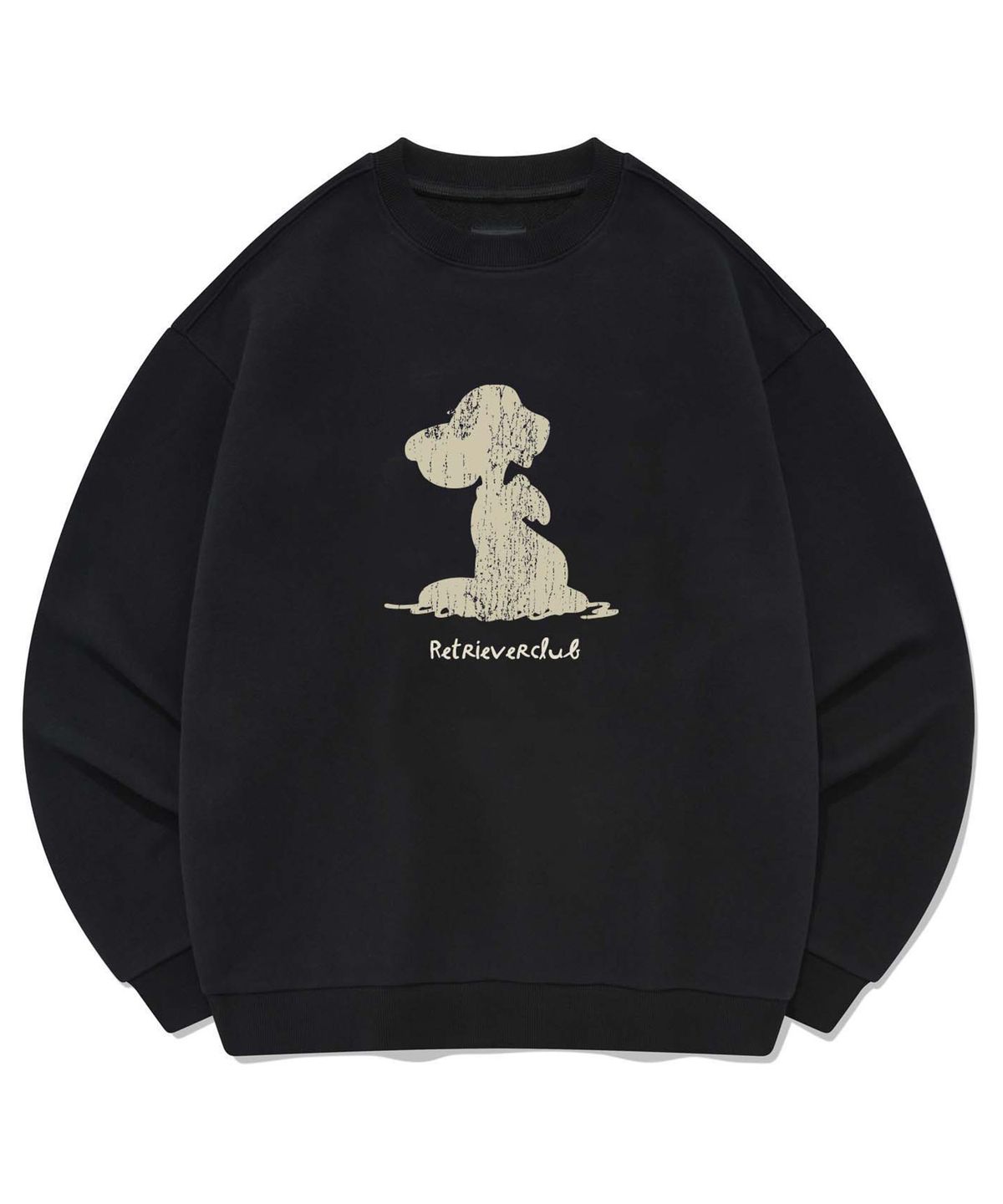리트리버클럽(RETRIEVER CLUB) CRACK PUPPY CREWNECK [BLACK]