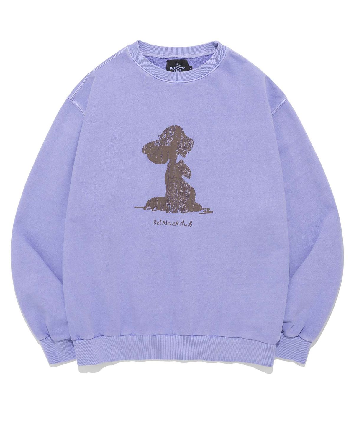 리트리버클럽(RETRIEVER CLUB) CRACK PUPPY CREWNECK [PIGMENT PURPLE]