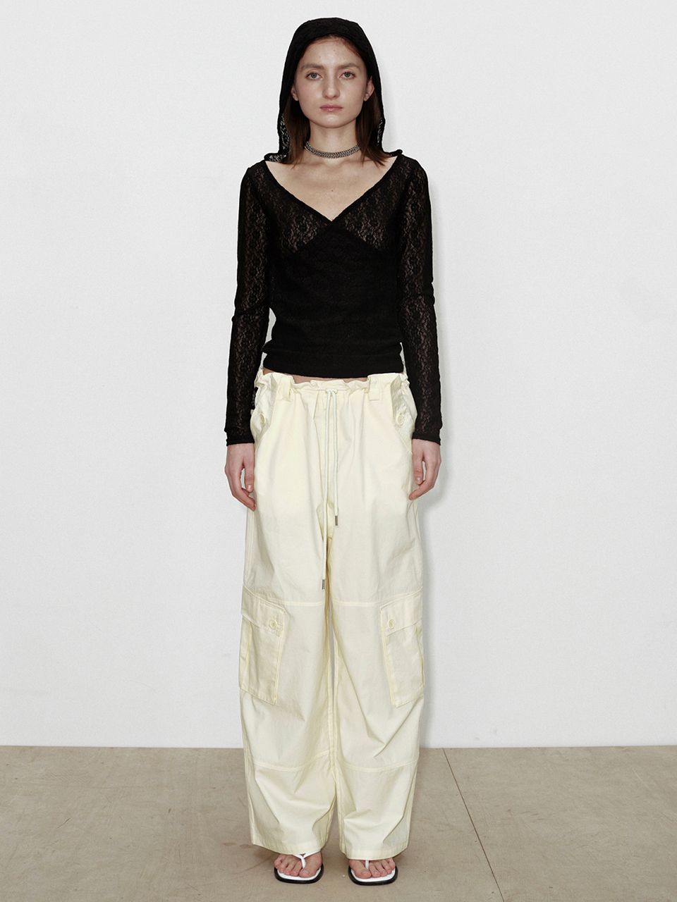 MUSINSA | CERRIC CARGO COTTON PANTS / LIME