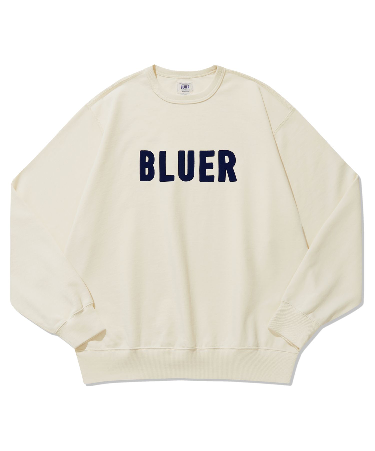 【NAMER CLOTHING】BLUER TEAM SWEATSHIRTS MUSINSA | NAMERCLOTHING BLUER TEAM SWEATSHIRTS CREAM