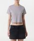 우먼즈 크루 넥 크롭 티셔츠 [퍼플 그레이]